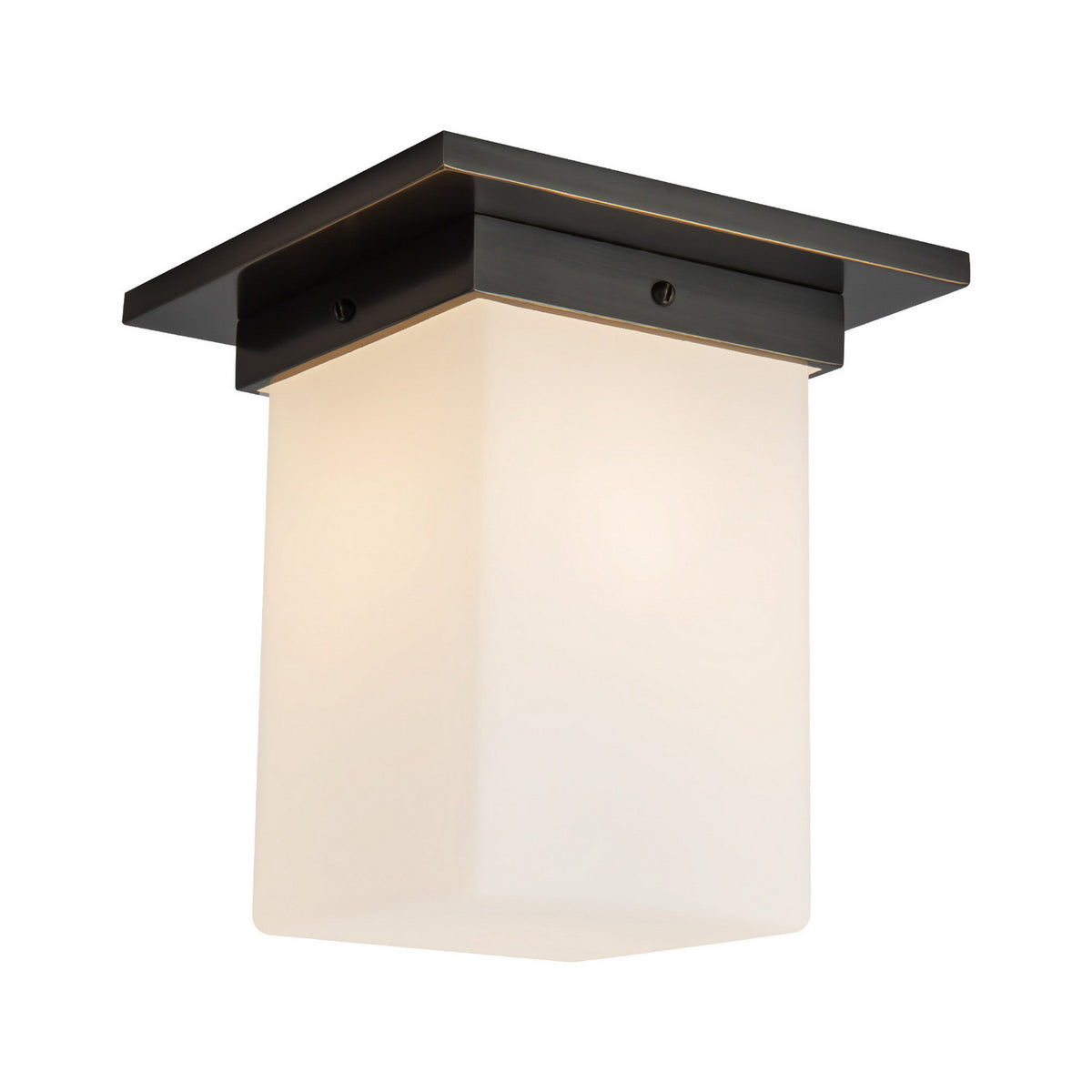 Alora - FM356808UBOP - One Light Flush Mount - Mineral - Urban Bronze/Matte Opal Glass