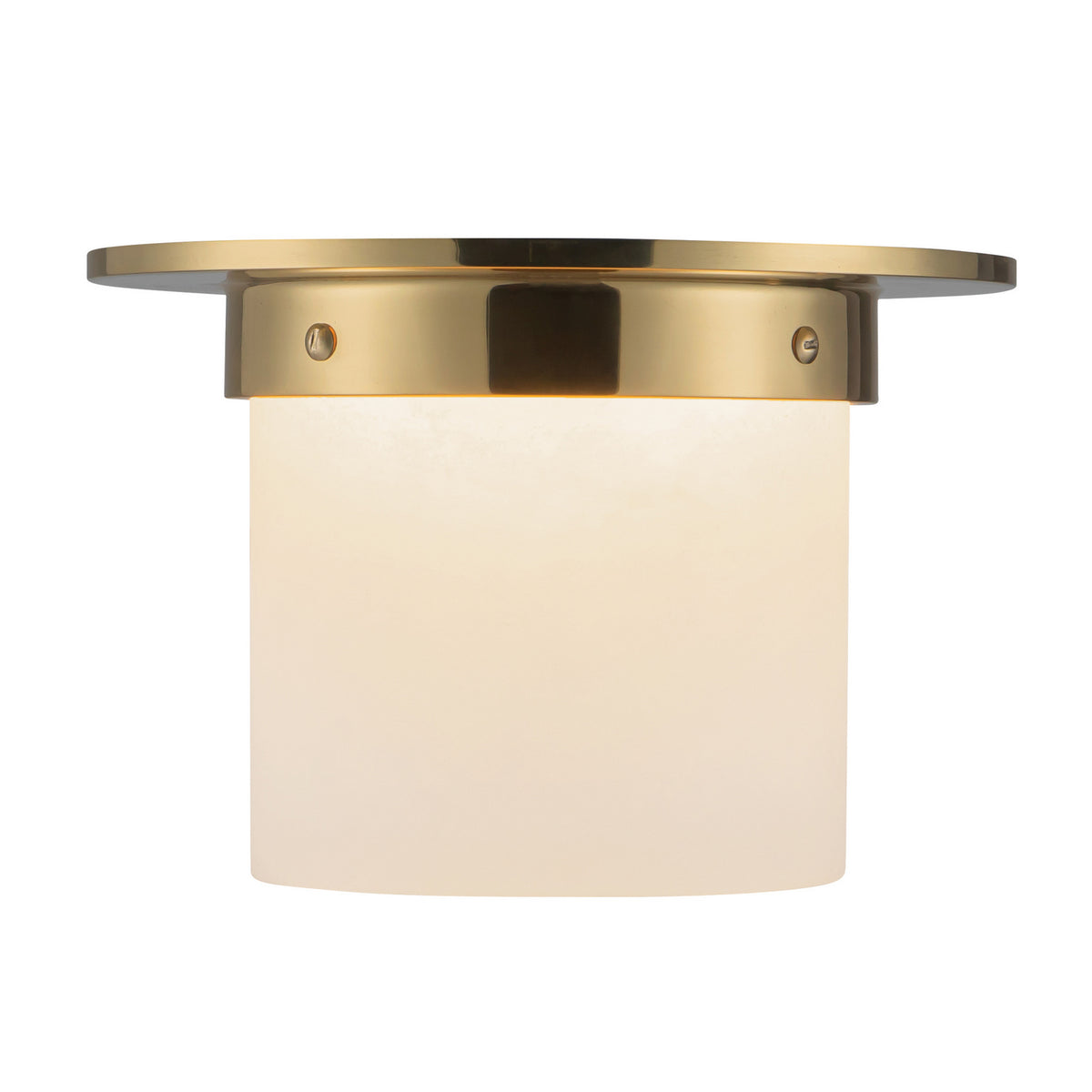 Alora - FM360085PTBAR - One Light Flush Mount - Mineral - Patina Brass/Alabaster