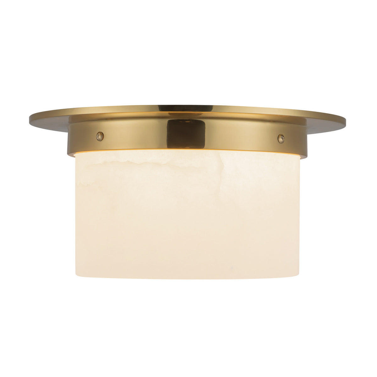 Alora - FM360115PTBAR - Two Light Flush Mount - Mineral - Patina Brass/Alabaster