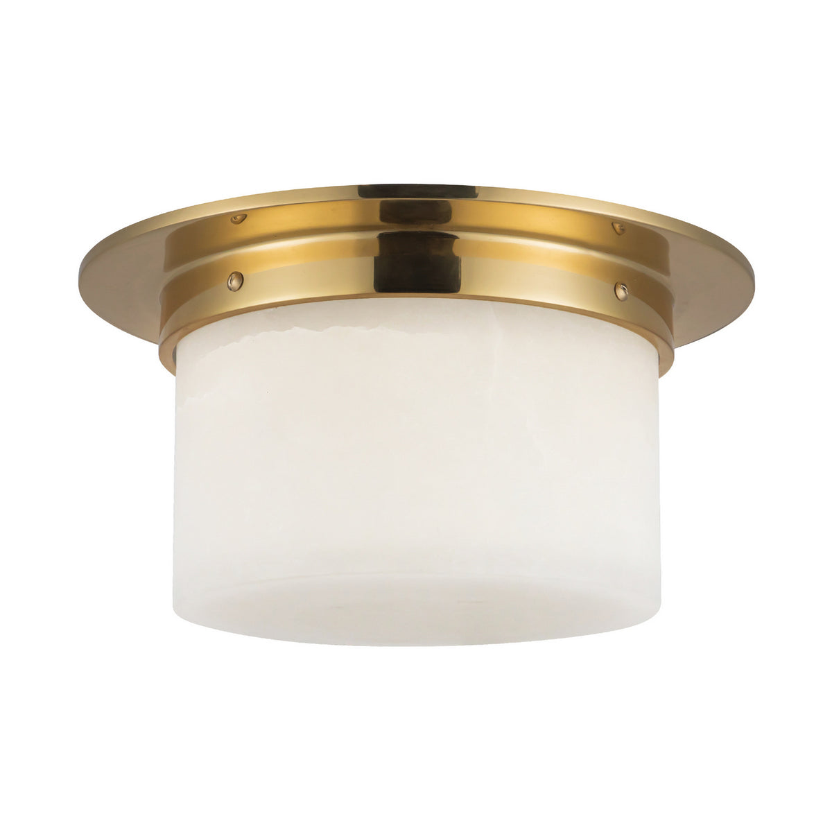 Alora - FM360115PTBAR - Two Light Flush Mount - Mineral - Patina Brass/Alabaster
