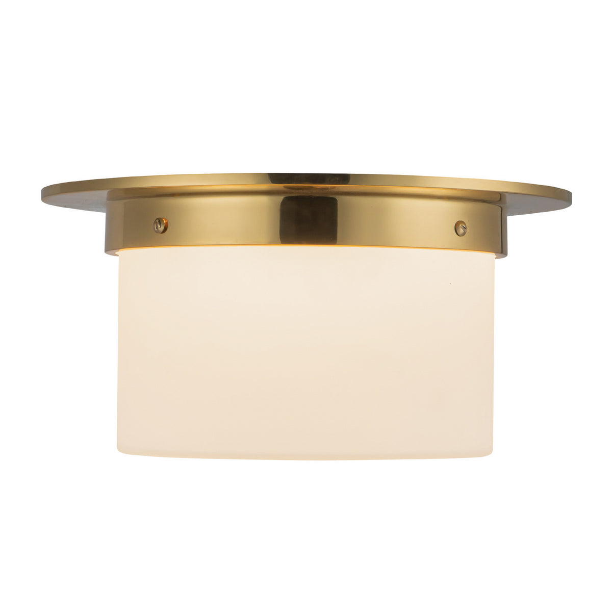 Alora - FM360115PTBOP - Two Light Flush Mount - Mineral - Patina Brass/Opal Glass