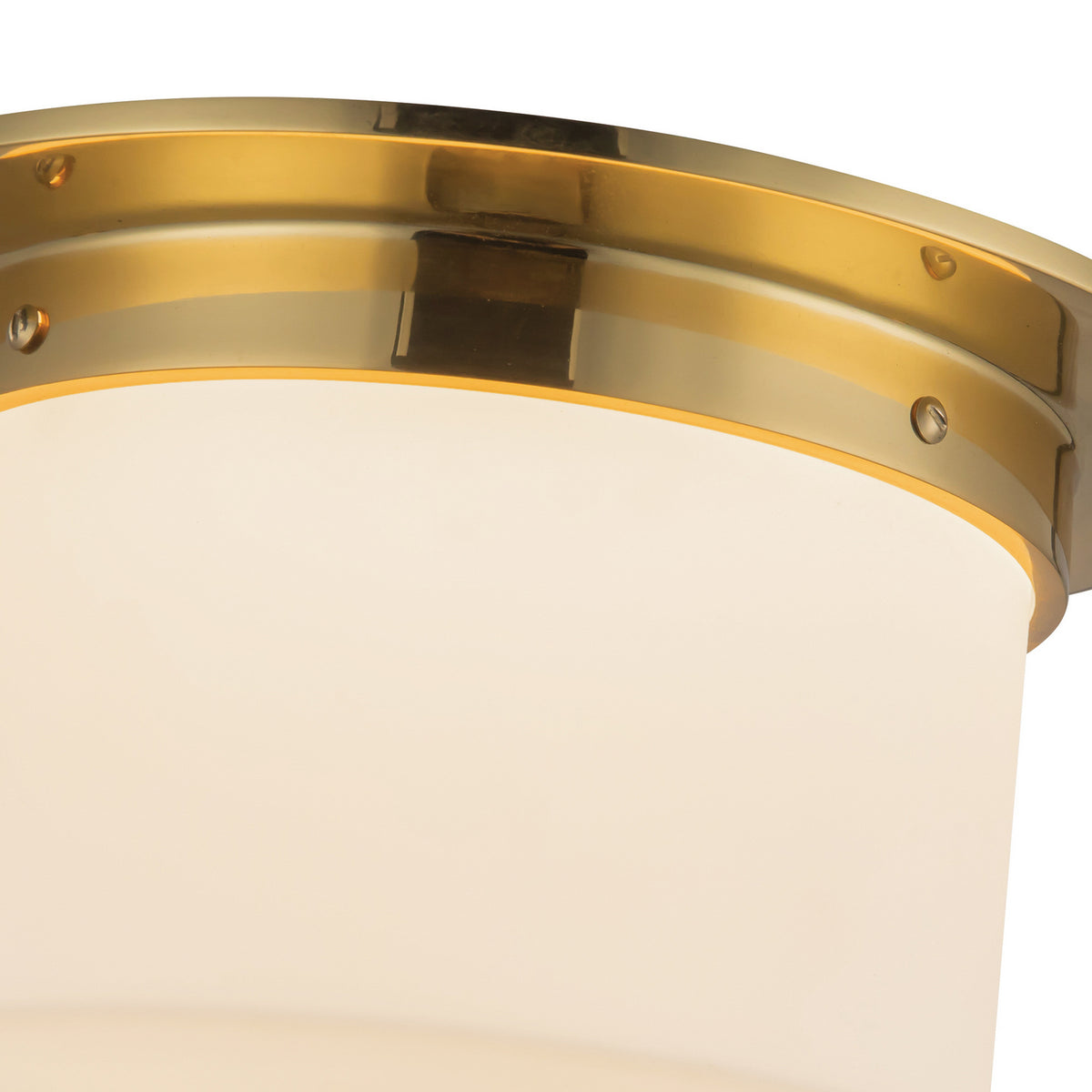 Alora - FM360115PTBOP - Two Light Flush Mount - Mineral - Patina Brass/Opal Glass