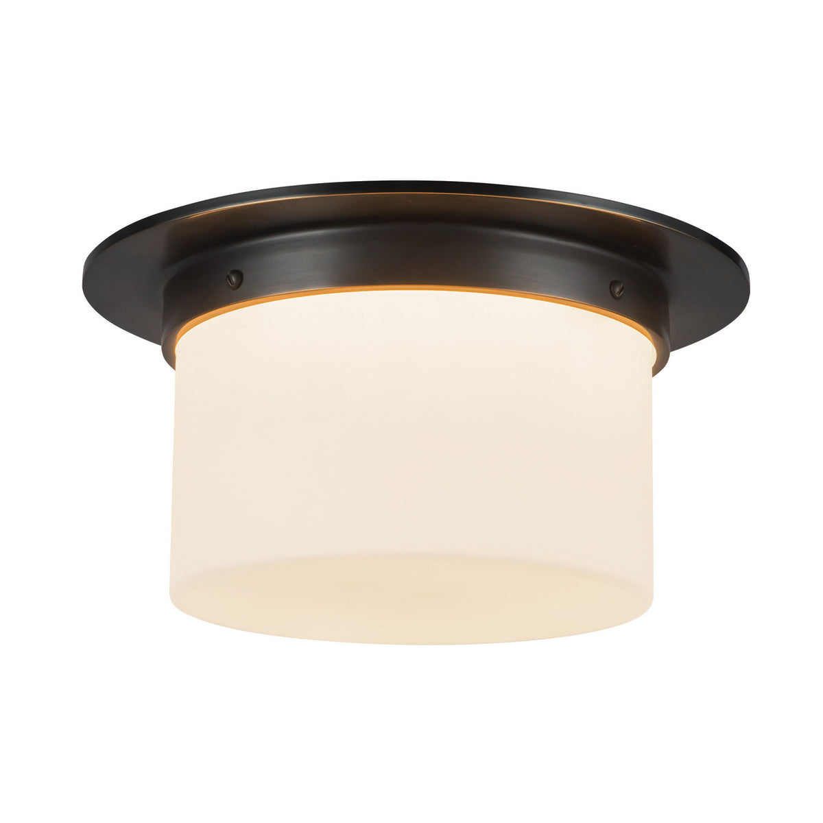 Alora - FM360115UBOP - Two Light Flush Mount - Mineral - Urban Bronze/Matte Opal Glass