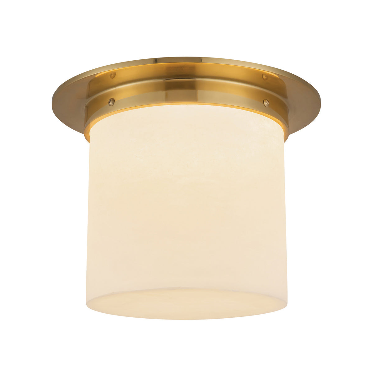 Alora - FM360118PTBAR - One Light Flush Mount - Mineral - Patina Brass/Alabaster