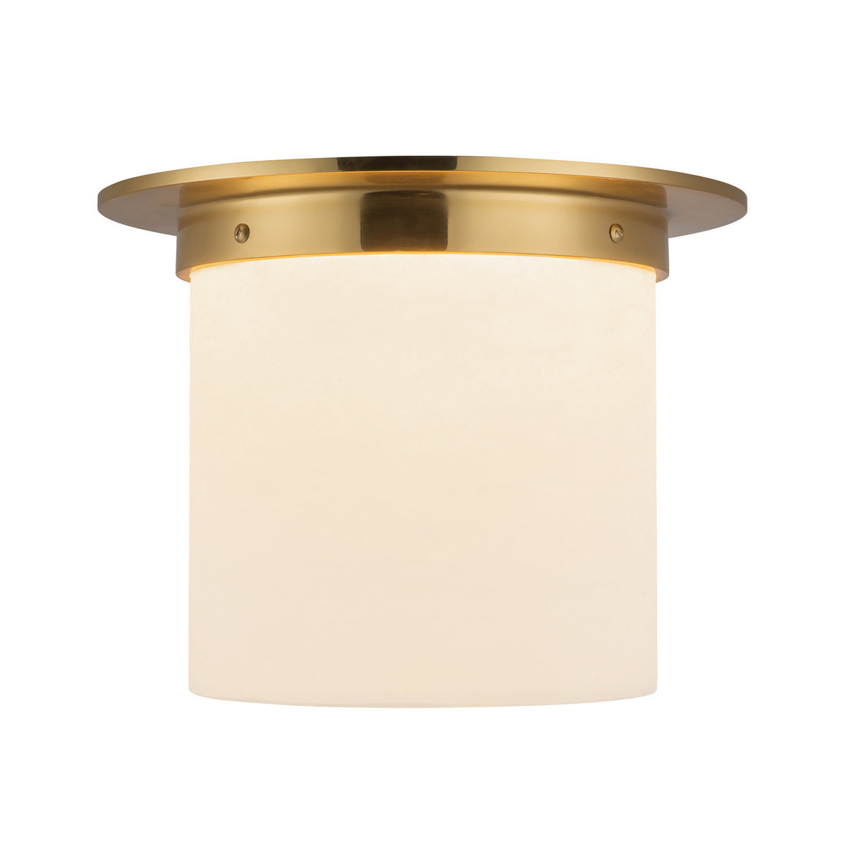 Alora - FM360118PTBAR - One Light Flush Mount - Mineral - Patina Brass/Alabaster