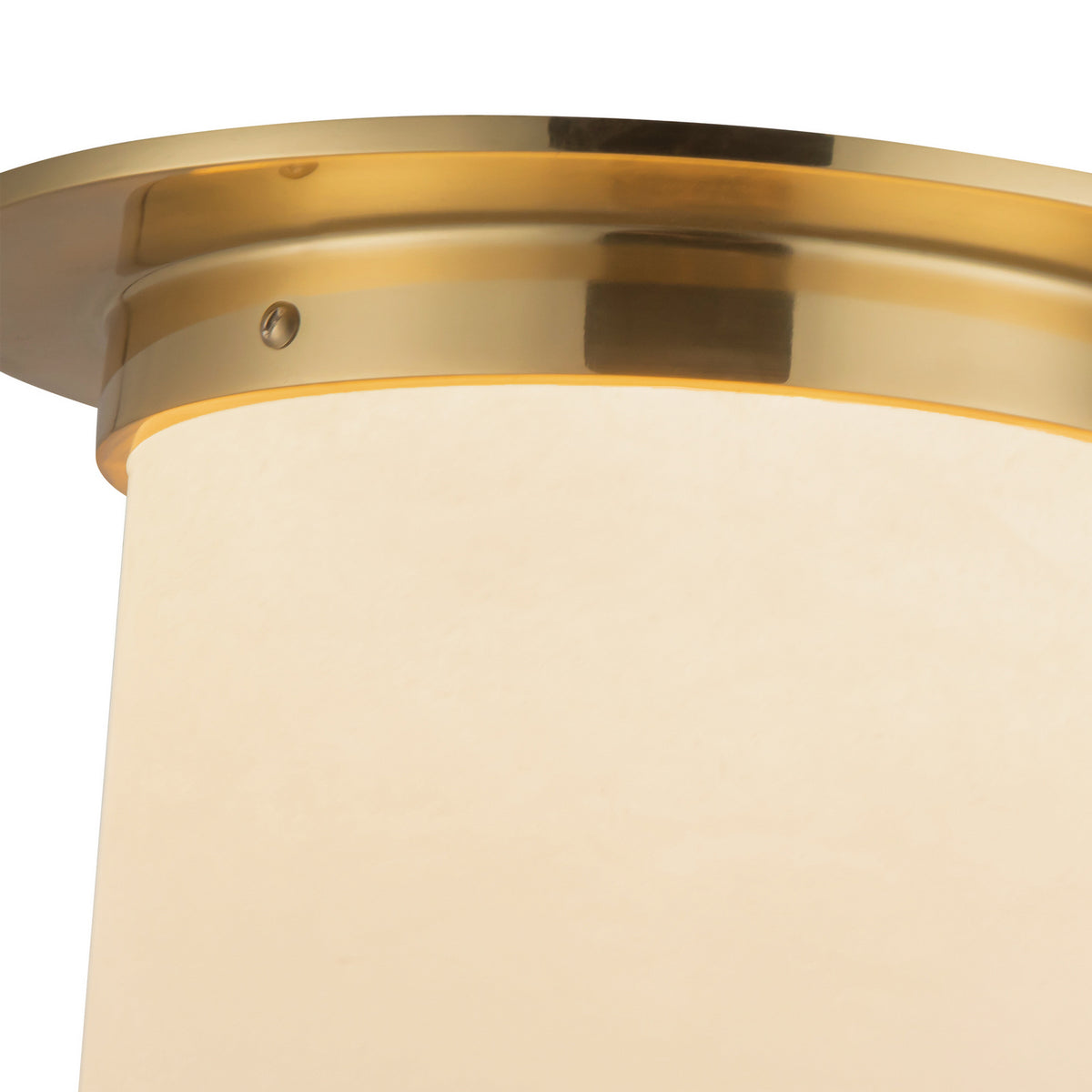 Alora - FM360118PTBAR - One Light Flush Mount - Mineral - Patina Brass/Alabaster