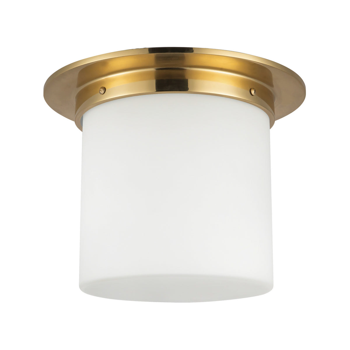 Alora - FM360118PTBOP - One Light Flush Mount - Mineral - Patina Brass/Opal Glass