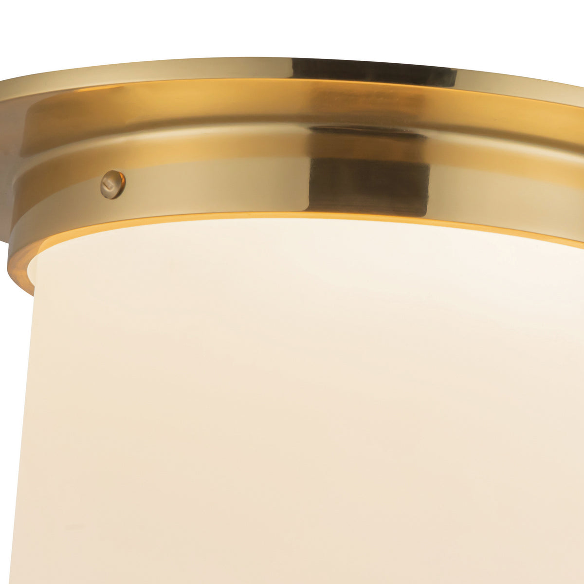 Alora - FM360118PTBOP - One Light Flush Mount - Mineral - Patina Brass/Opal Glass