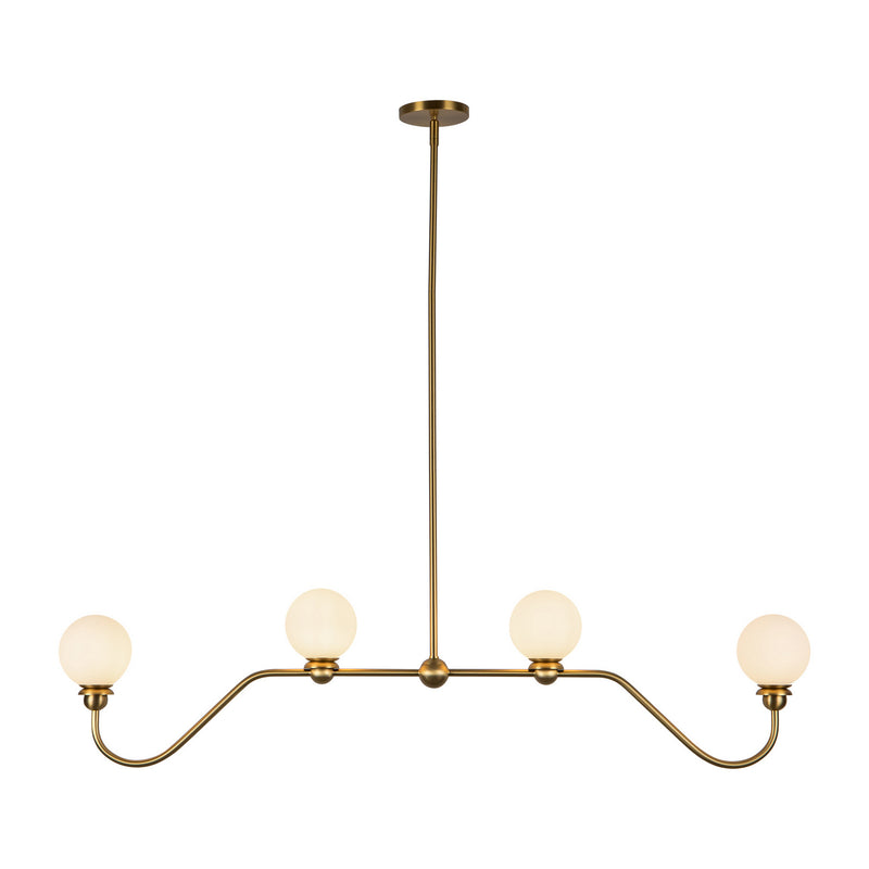 Alora - LP408148BG - Four Light Linear Pendant - Beckett - Brushed Gold