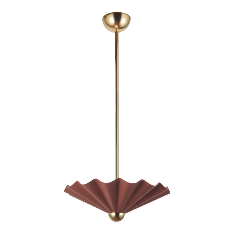 Alora - PD354016BGD - LED Pendant - Furrow - Burgundy