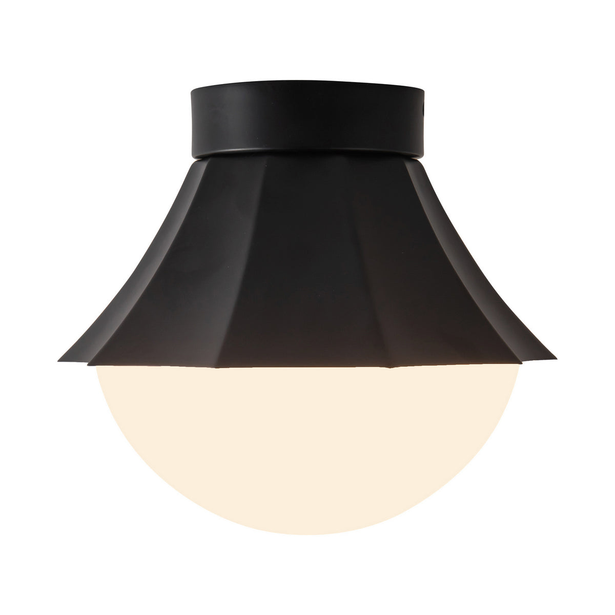 Alora - SF595211MBOP - One Light Semi-Flush Mount - Shelton - Matte Black