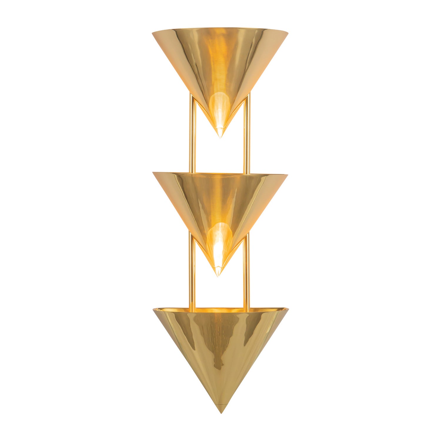 Alora - WS341328PTB - Three Light Wall Sconce - Versus - Patina Brass