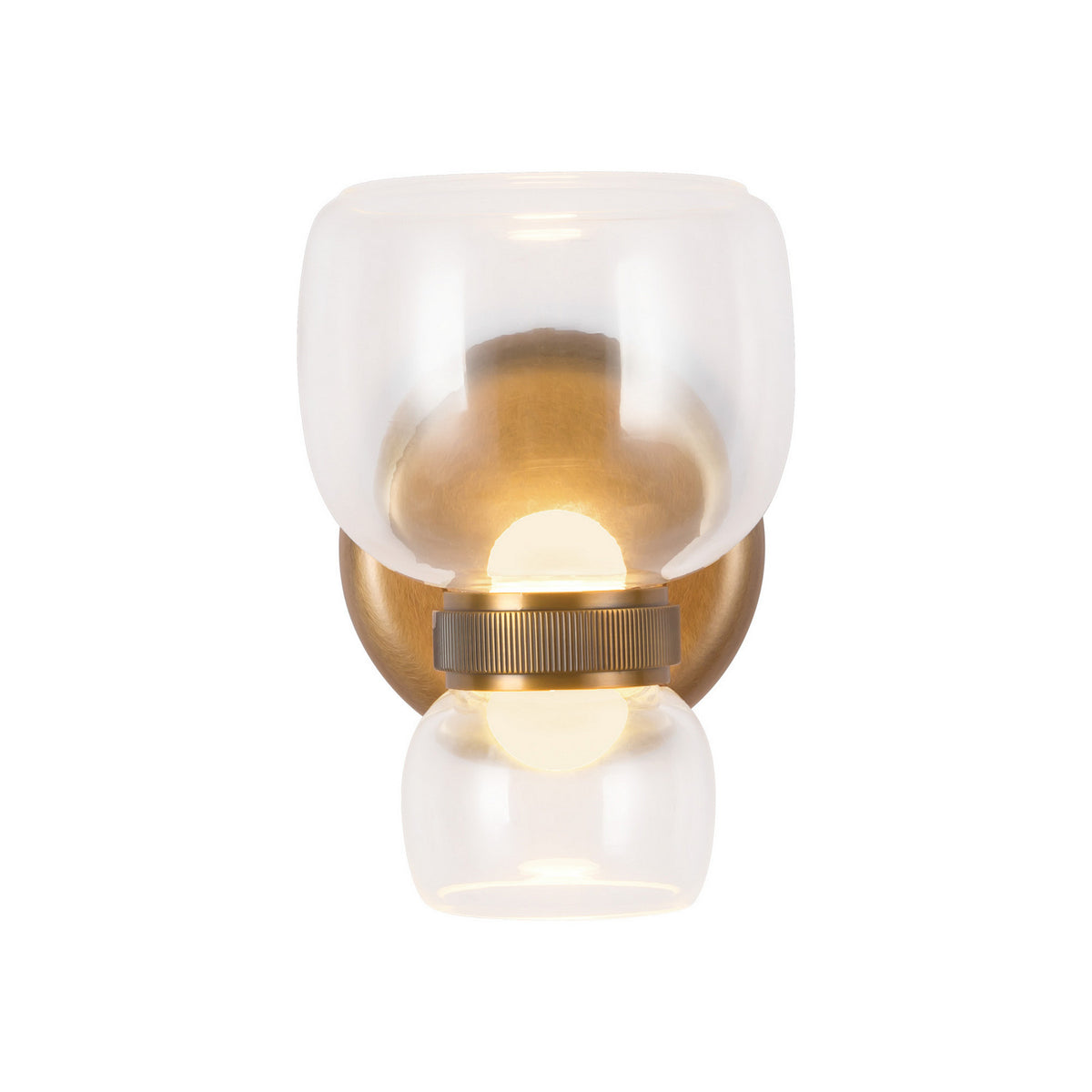 Alora - WV310205VBCL - LED Bathroom Vanity - Sutton - Vintage Brass/Clear Glass