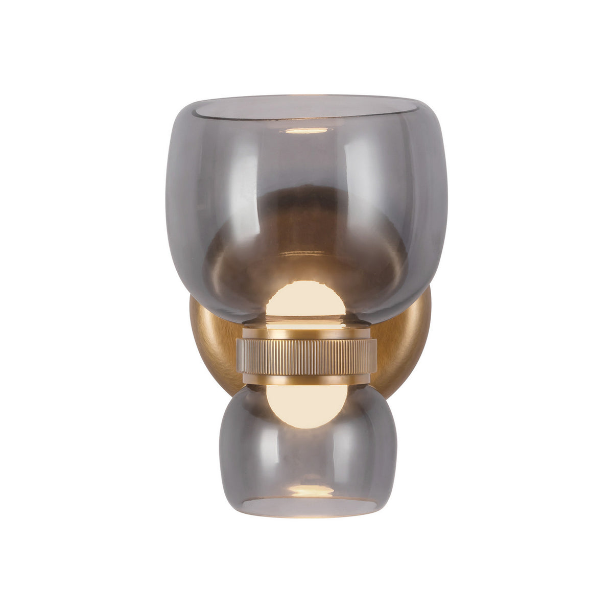 Alora - WV310205VBSM - LED Bathroom Vanity - Sutton - Vintage Brass/Smoked Glass