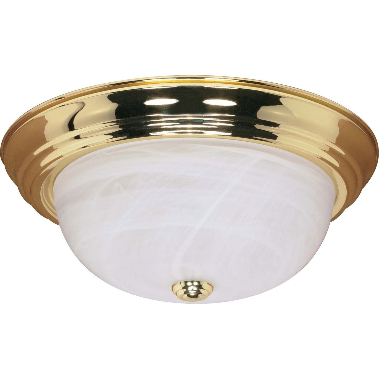 Nuvo Lighting - 60-215 - Three Light Flush Mount - Flush Mounts Polished Brass - Polished Brass