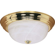 Nuvo Lighting - 60-215 - Three Light Flush Mount - Flush Mounts Polished Brass - Polished Brass