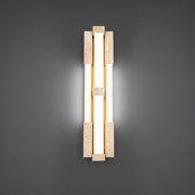 Modern Forms - WS244628-WV/AB - LED Wall Sconce - Conan - Beige Travertine/Aged Brass