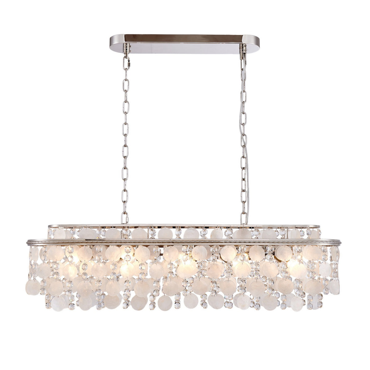 Artcraft - AC12070PN - 12 Light Linear Pendant - Avara - Polished Nickel