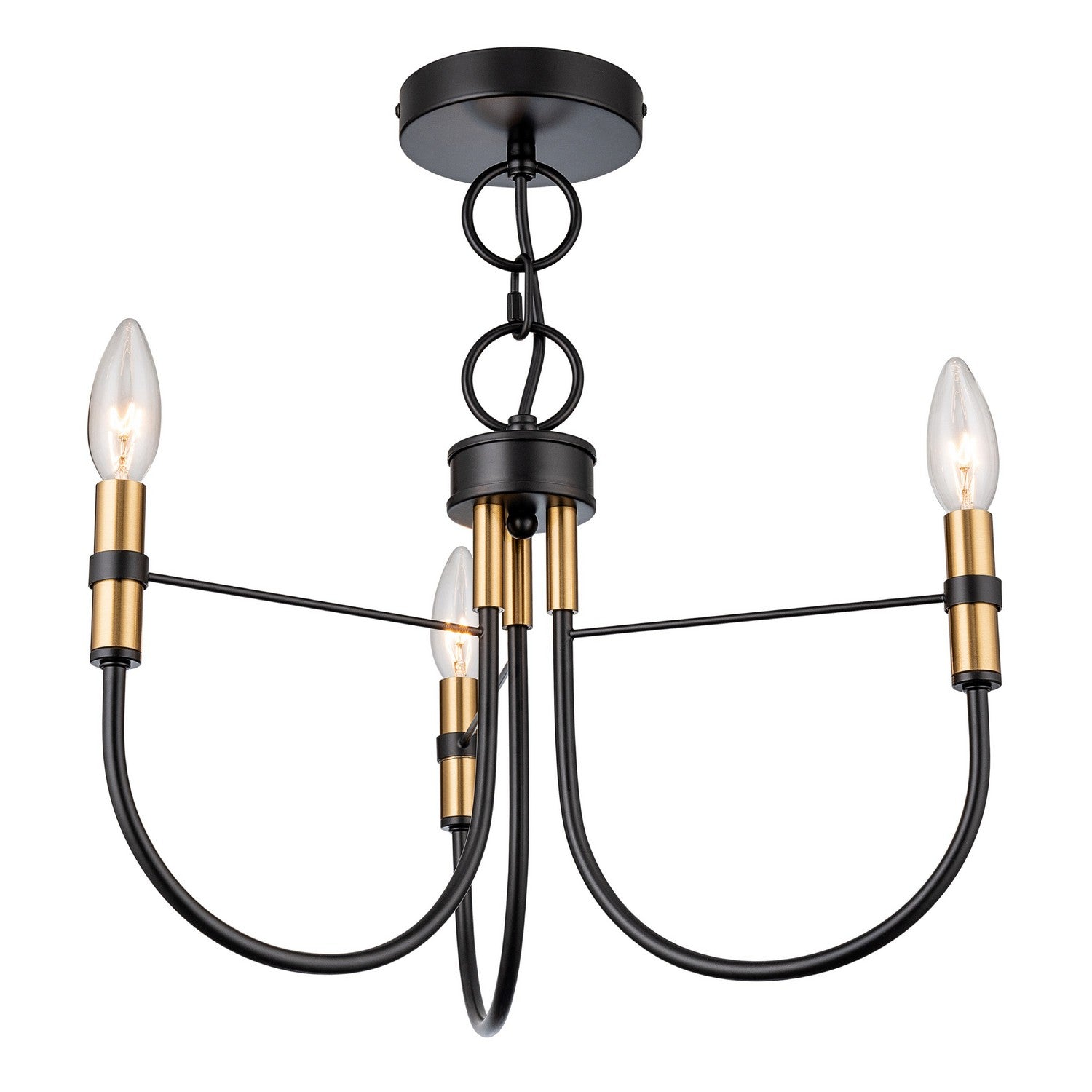 Artcraft - AC12223BB - Three Light Lantern - Foundry - Black