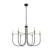 Artcraft - AC12226BB - Six Light Chandelier - Foundry - Black