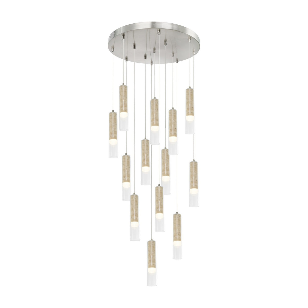 Artcraft - AC5104BN - LED Chandelier - Zara - Brushed Nickel