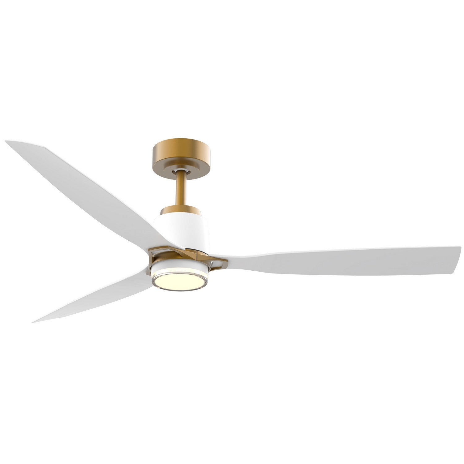 Minka Aire - F778L-LBR/WHF - 53" Ceiling Fan - Foxden - Legacy Brass