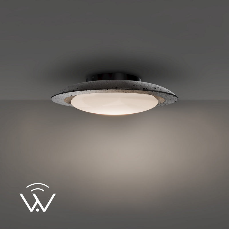 Modern Forms - FM264620-TWA-BV/BK - LED Flush Mount - Saturno - Basalt Stone/Black