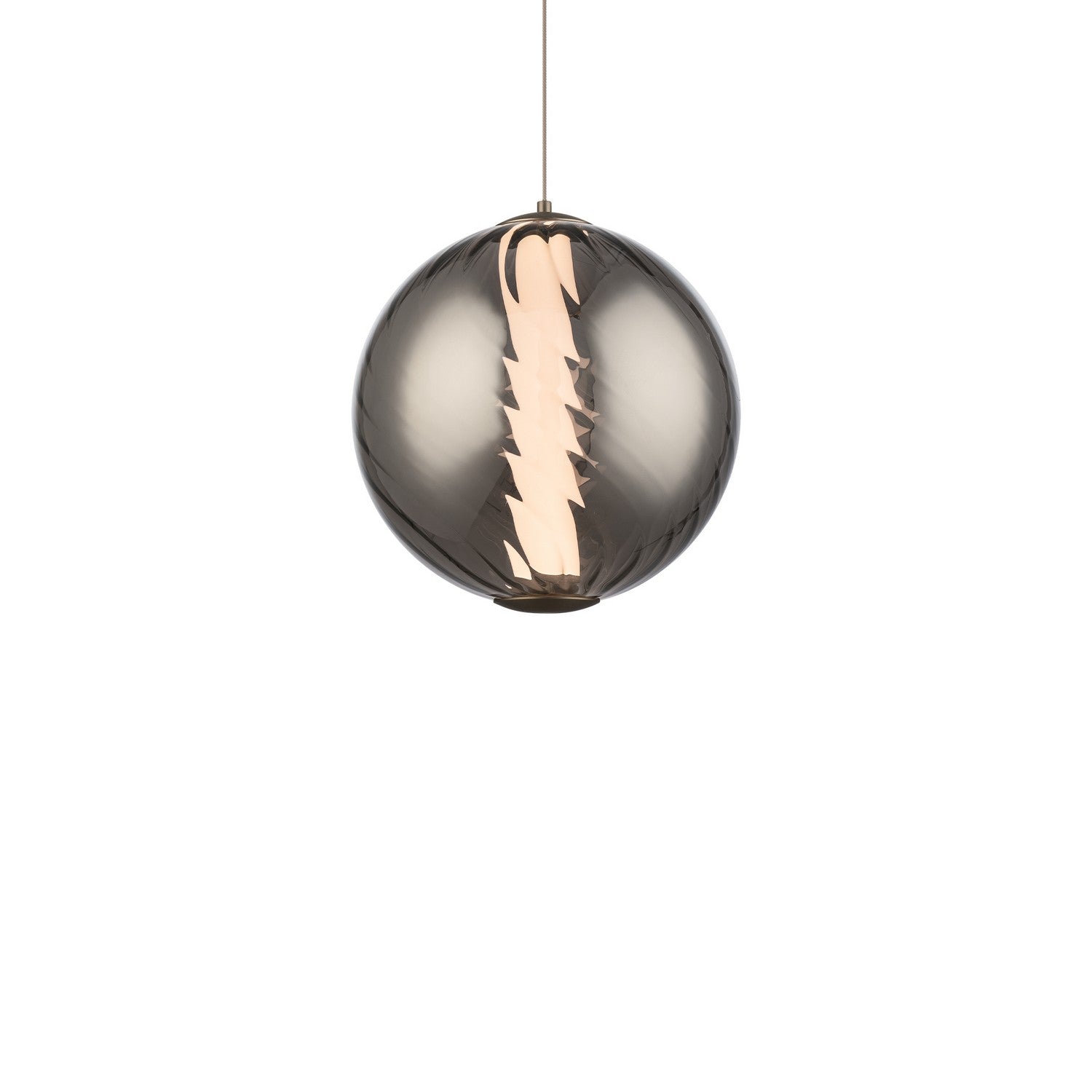 Modern Forms - PD-32511-40-SM/BN - LED Mini Pendant - Swirly - Smoke Glass/Brushed Nickel