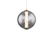 Modern Forms - PD-32511-35-SM/AB - LED Mini Pendant - Swirly - Smoke Glass/Aged Brass