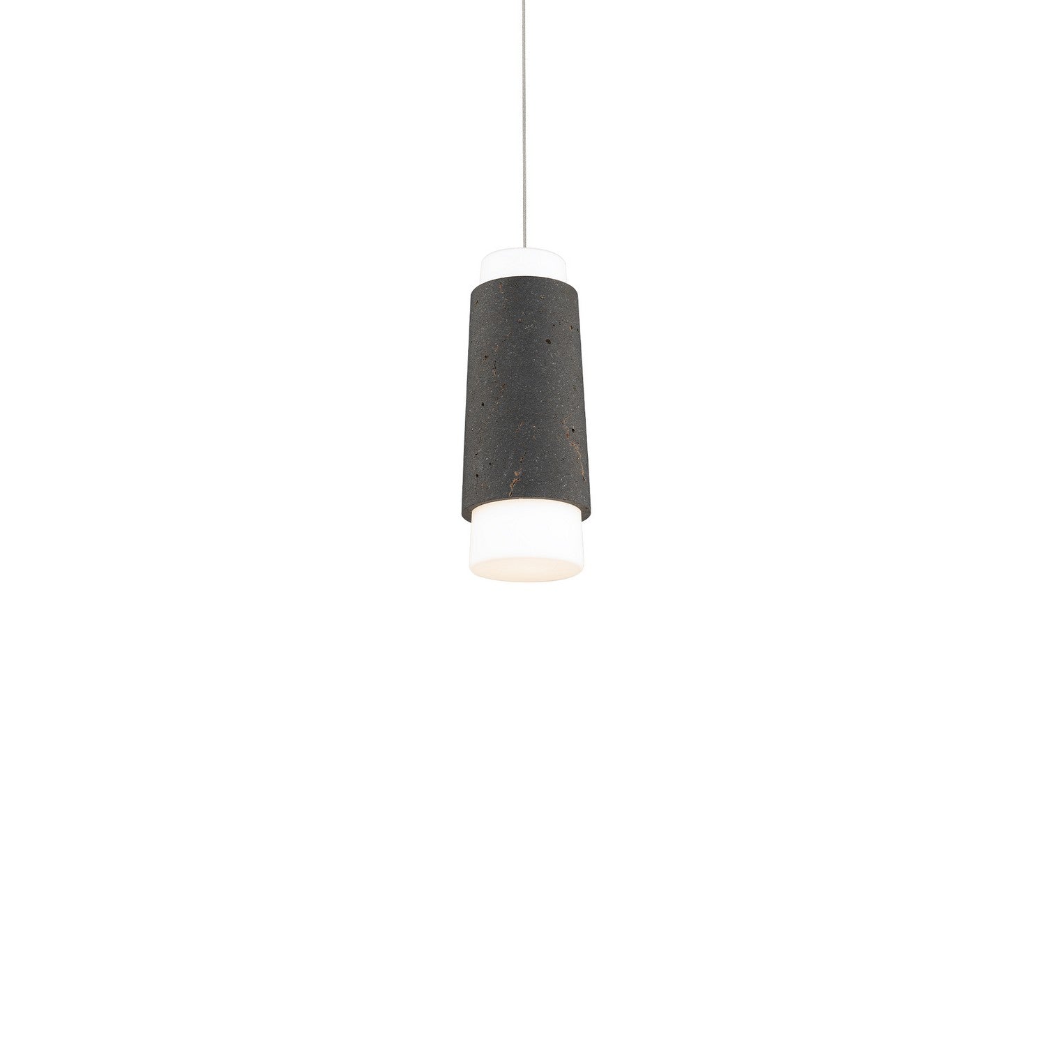Modern Forms - PD-5513-27-BV/BK - LED Mini Pendant - Chauncey - Bassalt Stone/Black