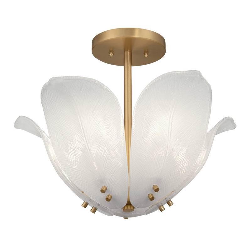 Metropolitan - N2214-732 - Five Light Semi-Flush Mount - Orchid - Legacy Brass