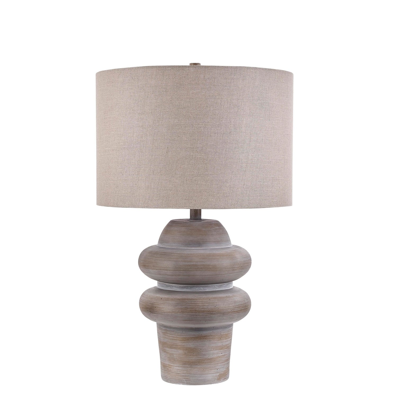 Forty West - 720145 - One Light Table Lamp - Malone - White Washed Taupe