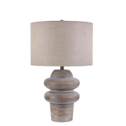 Forty West - 720145 - One Light Table Lamp - Malone - White Washed Taupe