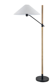 Forty West - 72642 - One Light Floor Lamp - Rourke - Black and Tan