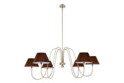 Forty West - 72665 - Six Light Chandelier - Asher - Brushed Nickle