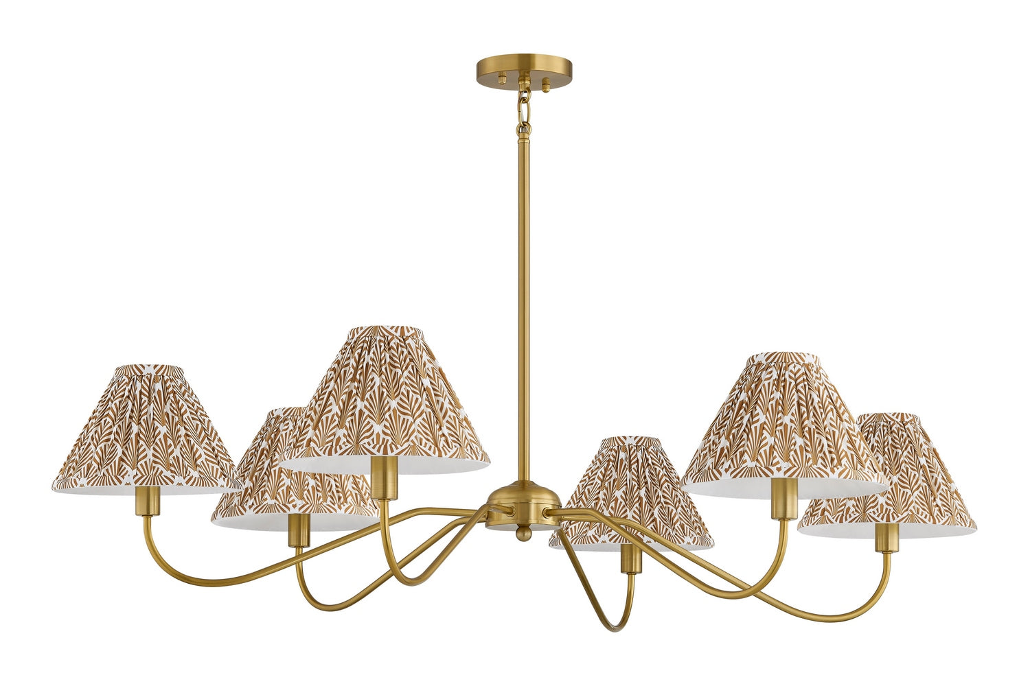 Forty West - 72668 - Six Light Chandelier - Baldwin - Aged Gold
