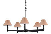 Forty West - 72671 - Five Light Chandelier - Gallagher - Matte Black