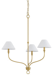 Forty West - 72673 - Three Light Chandelier - Jenner - Brass