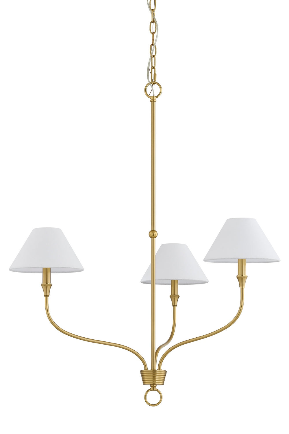 Forty West - 72673 - Three Light Chandelier - Jenner - Brass