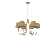 Forty West - 72674 - Six Light Chandelier - Wentworth - Antique Brushed Brass
