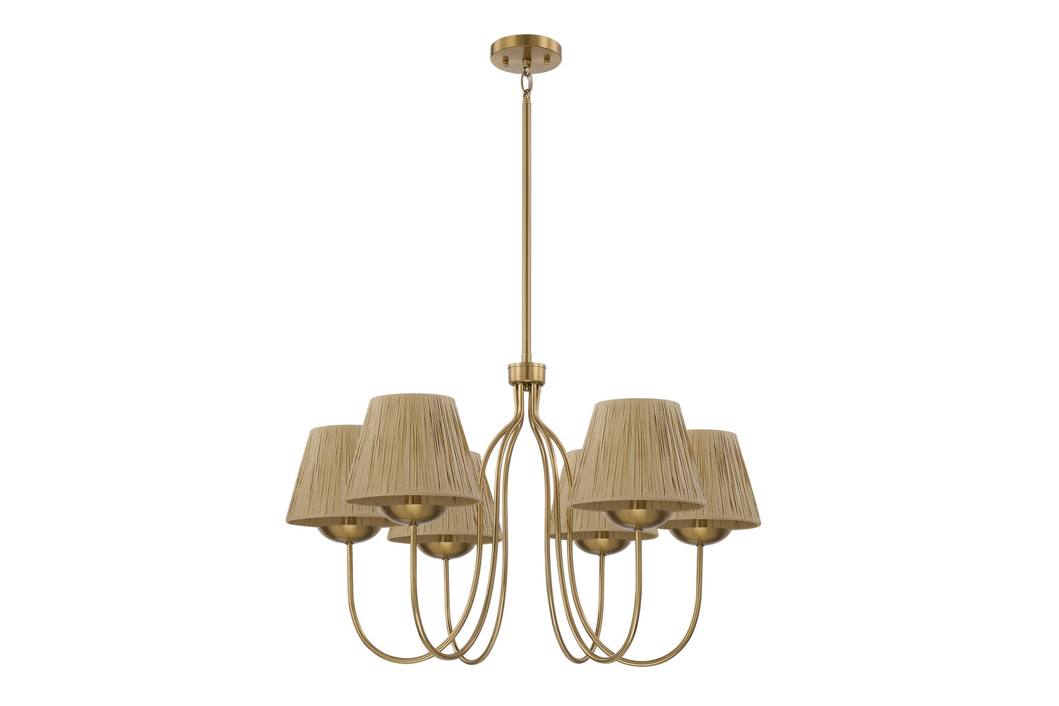 Forty West - 72674 - Six Light Chandelier - Wentworth - Antique Brushed Brass