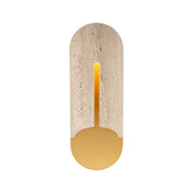 Modern Forms - WS-W10516-40-WV/AB - LED Outdoor Wall Sconce - Clog - Beige Travertine/Aged Brass