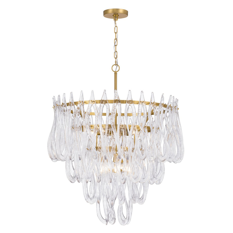 Metropolitan - N3128-732 - Ten Light Pendant - Glassara - Legacy Brass
