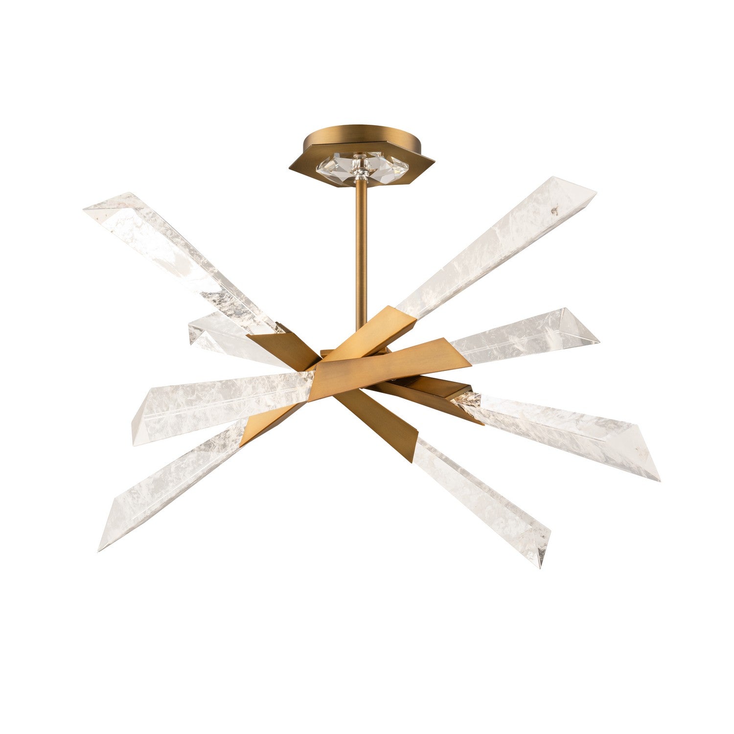 Schonbek Beyond - BFM31428-AB - 28" Semi-Flush Mount - Solitude - Aged Brass