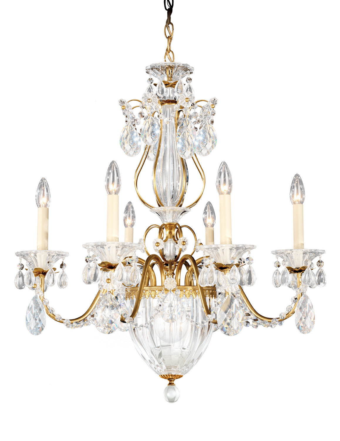 Schonbek - 1246-22A - Seven Light Chandelier - Bagatelle - Heirloom Gold