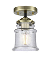 Innovations - 284-1C-BAB-G184S - One Light Semi-Flush Mount - Nouveau - Black Antique Brass