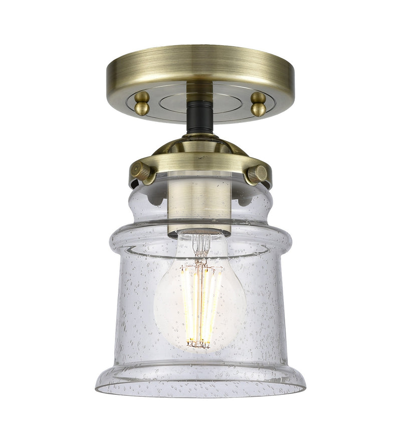 Innovations - 284-1C-BAB-G184S - One Light Semi-Flush Mount - Nouveau - Black Antique Brass