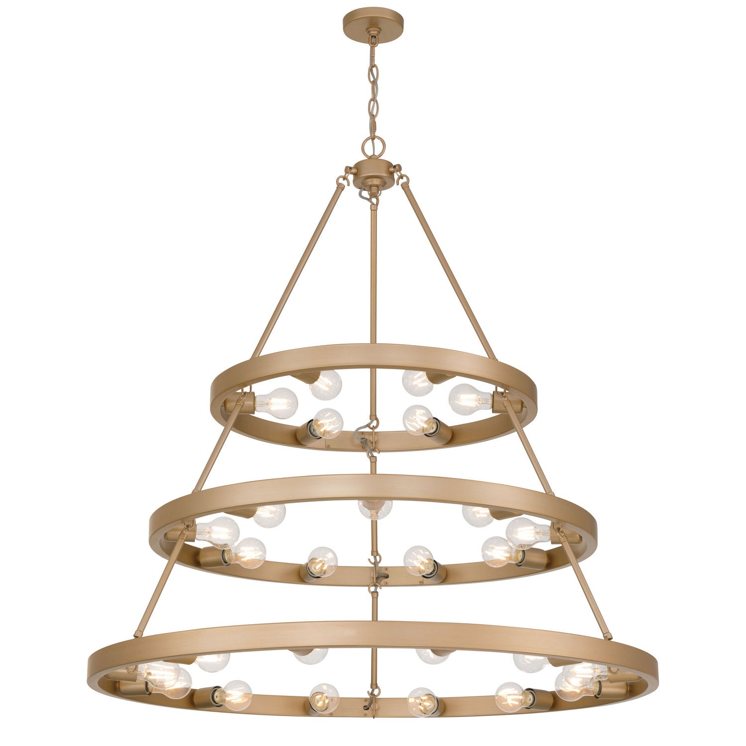 Golden - 1019-6-9-12 FRG - 27 Light Chandelier - Castile - French Gold