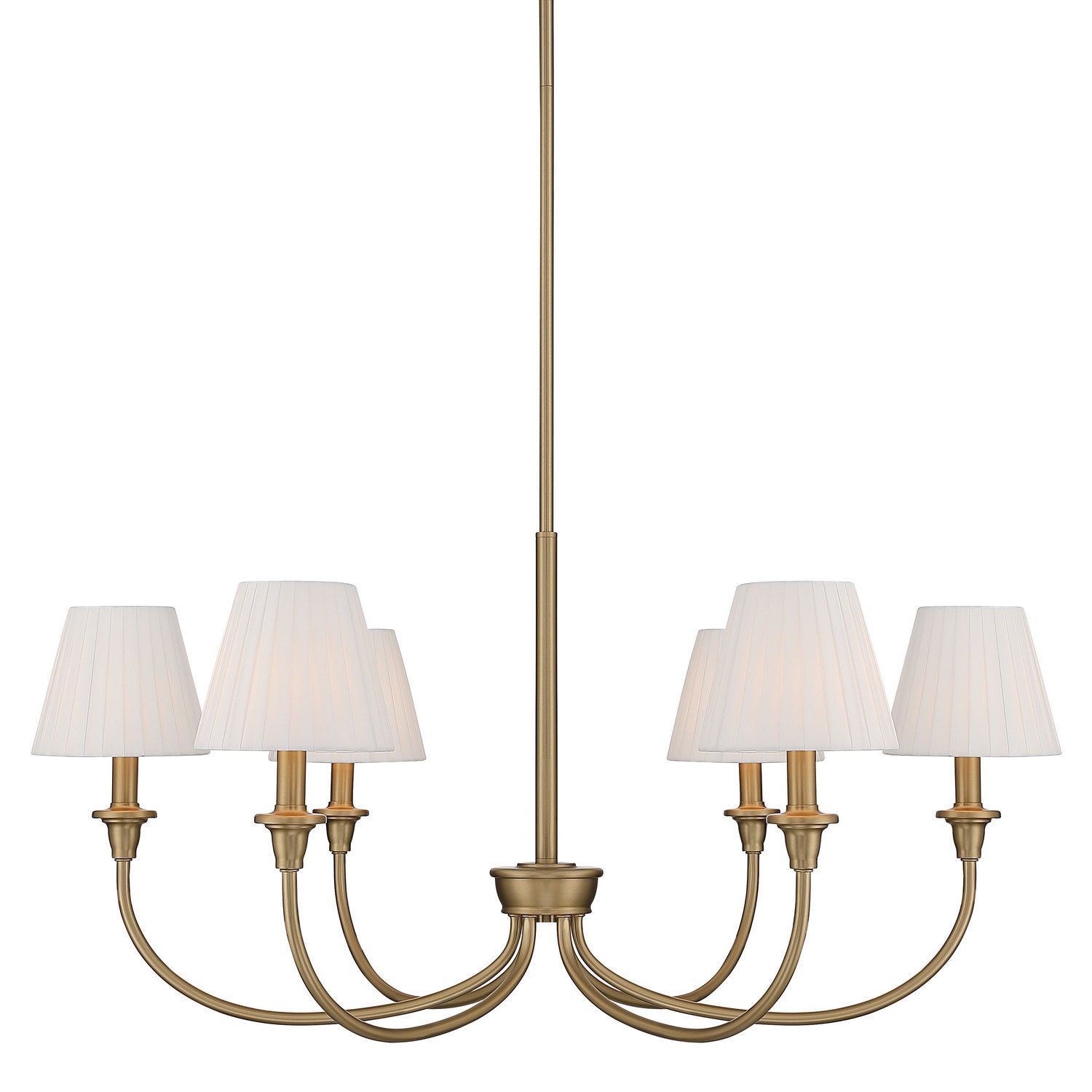 Golden - 1622-6 BCB-EPW - Six Light Chandelier - Cambria - Brushed Champagne Brass