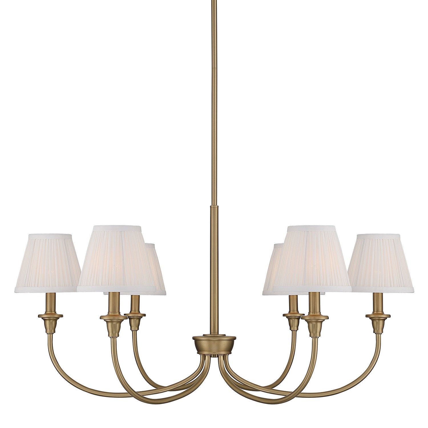 Golden - 1622-6 BCB-HGW - Six Light Chandelier - Cambria - Brushed Champagne Brass
